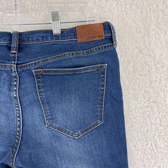 Johnny Was Jeans Womens Size 31 Blue Denim Skinny Leg Mid-Rise Stretch Casual‎ - Picture 12 of 16